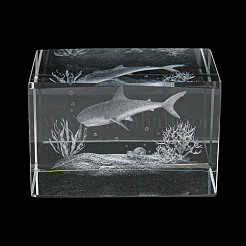 Figurine en verre animal gravé au laser 3d&nbsp;LS-DJEW-R013-01B