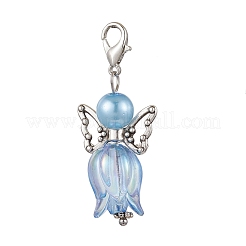 6 pendentif décoratif en forme d'ange tulipe en acrylique&nbsp;HJEW-JM02565
