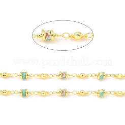 Regalità sintetica/colonna di diaspro imperiale e catena a maglie tonde piatte&nbsp;CHC-G017-05G