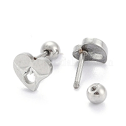 Anlaufgeschützte 201 Edelstahl Barbell Knorpel Ohrringe&nbsp;LS-EJEW-R147-36