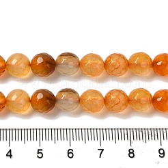 Brins de perles d'agate de veines de dragon naturelles teintes et chauffées&nbsp;G-P539-A01-19