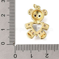 Gestell Messing micro ebnen Zirkonia Anhänger&nbsp;ZIRC-F142-35G