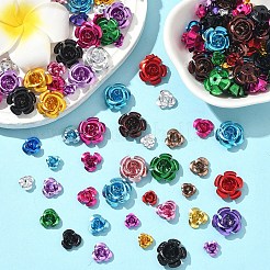 150 stücke 3 arten aluminium 3d rose blume&nbsp;FALUM-YW0001-02