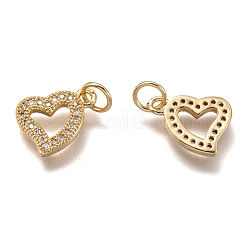 Latón micro pavimenta claro cubic zirconia encantos&nbsp;ZIRC-B002-60G