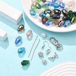 DIY-Set zur Herstellung eines Engelanhängers in Tropfenform aus Glas&nbsp;TIBEB-FP0001-47