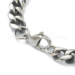 Bracelets à maillons cubains en acier inoxydable 304 résistant au ternissement pour hommes&nbsp;STAS-A051-04B