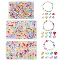 640pcs 8 Farben transparente Acrylperlen&nbsp;MACR-YW0003-23A