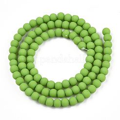 Chapelets de perles en verre opaques&nbsp;GLAA-T032-P4mm-MD06