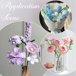 100 Stück Eisenstiel-Blumenstab&nbsp;AJEW-SP0003-73C
