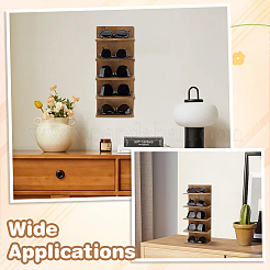 4-stufiger Sonnenbrillen-Organizer aus Holz zur Wandmontage&nbsp;ODIS-WH0043-184A