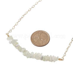 Nuevos collares babero con chip de jade natural.&nbsp;NJEW-JN04950-01