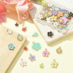 50pcs 7 Arten Legierungs-Emaille-Charms&nbsp;ENAM-YW0003-10