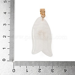 Pendenti intagliati in cristallo di quarzo naturale e turchese sintetico&nbsp;X-G-Z084-01G-01