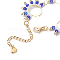 Pulseras de eslabones planos y redondos de acero inoxidable 304 para mujer&nbsp;BJEW-MZ00146