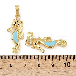 Ottone micro spianare pendenti zirconi&nbsp;KK-F908-15G