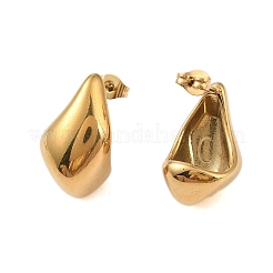 Pendientes de botón de acero inoxidable 304 con revestimiento iónico (IP) para mujer&nbsp;EJEW-N055-08G