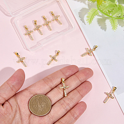10pcs pendentifs en laiton micro pavé de zircone cubique&nbsp;KK-BBC0019-82