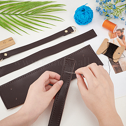 Taschenboden und Griffe aus Leder&nbsp;FIND-WH0101-01