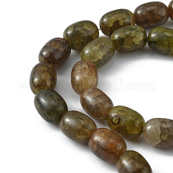 Perlas de vidrio de imitación de jade agrietado&nbsp;GLAA-WH0032-05E