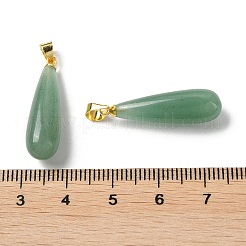 Colgantes en forma de lágrima de aventurinita verde natural&nbsp;G-Q005-03G-06