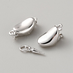 925 fermaglio per scatola di pepite in argento sterling&nbsp;STER-WH0062-012P