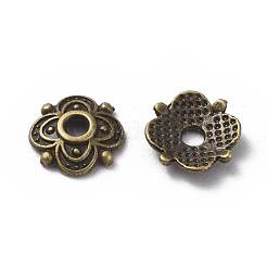 4 in stile tibetano tappi fiore della lega tallone -petal&nbsp;TIBE-S222-AB-NR