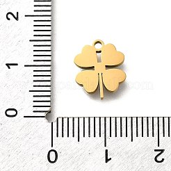 Vierblättriges Kleeblatt-Anhänger aus Edelstahl 304&nbsp;STAS-Q348-14G-01A