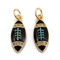 Vrais pendentifs en laiton plaqué 18k or véritable micro pavé zircone cubique clair&nbsp;ZIRC-A020-18G