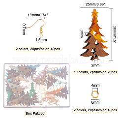 DIY Holz baumeln Ohrring machen Kits&nbsp;DIY-OC0006-37