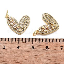 Porte micro ouvrent pendentifs zircone cubique en laiton de placage&nbsp;KK-Z071-57G