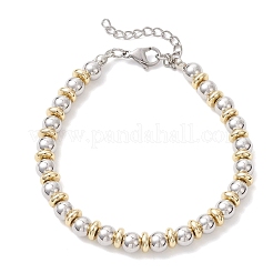 Messingarmbänder mit runden Perlen für Damen&nbsp;BJEW-JB12798-02