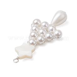 Muschelperlen Perlen Weihnachtsbaum große Anhänger&nbsp;PALLOY-TA00169