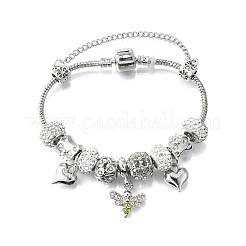 Bracelets à breloques en alliage de perles européennes&nbsp;BJEW-F495-13P