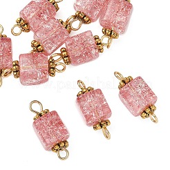 10 ciondolo con connettore a cubo in vetro screpolato trasparente&nbsp;PALLOY-JF03943