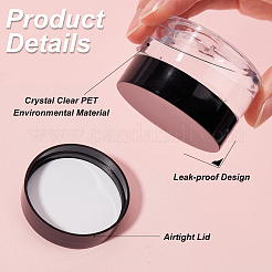 8 pot de crème pour le visage portable vide en plastique transparent&nbsp;CON-CP0001-015B