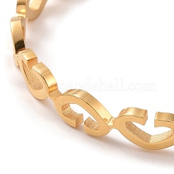 Brazaletes de acero inoxidable 304 con revestimiento iónico (IP) y cadenas de seguridad&nbsp;BJEW-F464-18G
