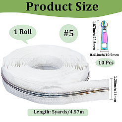 5 Yards Polyester-Reißverschlüsse&nbsp;DIY-CY0002-27