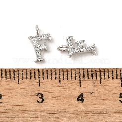 Micro iniciales de bronce carta allanan colgantes cúbicos circonia&nbsp;ZIRC-F008-F
