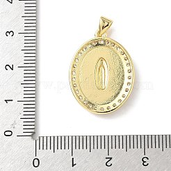 Pendentifs avec zircon cubiques à micro-pavés en laiton&nbsp;KK-L239-054G