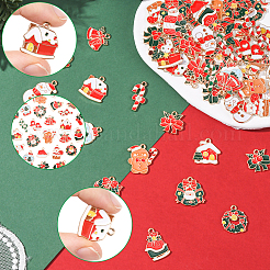 80 pendentifs en alliage émaillé sur le thème de Noël&nbsp;ENAM-SC0007-15