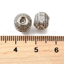 Perles rondes en laiton avec zircone cubique de micro pave&nbsp;KK-L230-11P-04