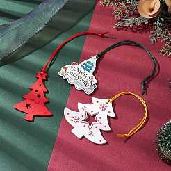 Decorazioni pendenti per albero di Natale in legno di Natale&nbsp;HJEW-JM02166