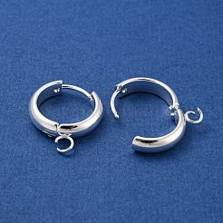 201 Edelstahl-Ohrring-Zubehör für Huggie-Creolen&nbsp;STAS-P283-01W-S