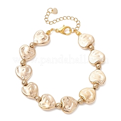 Herzförmige CCB-Kunststoffperlenarmbänder&nbsp;BJEW-JB13008-01