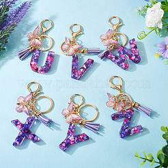 Porte-clés pendentif papillon en résine&nbsp;KEYC-TAC0034-03W