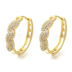 Boucles d'oreilles en laiton avec zircone cubique transparente&nbsp;EJEW-M047-21G