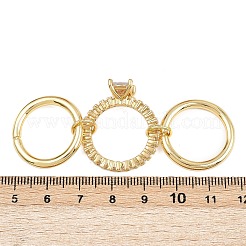 Bagues en laiton avec micro pavé de zircons cubiques pour femmes&nbsp;RJEW-P160-01E-G