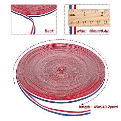 Rubans polyester gros grain à rayures plates&nbsp;EC-WH0003-13-B04