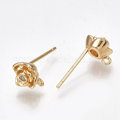 Risultati di orecchini a bottone in ottone zirconi cubici&nbsp;X-KK-S350-012G