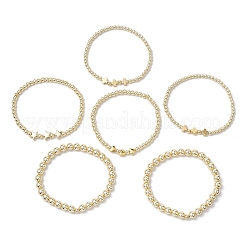 6 pz 6 stili braccialetti elastici in ematite sintetica non magnetica placcata&nbsp;BJEW-JB11024